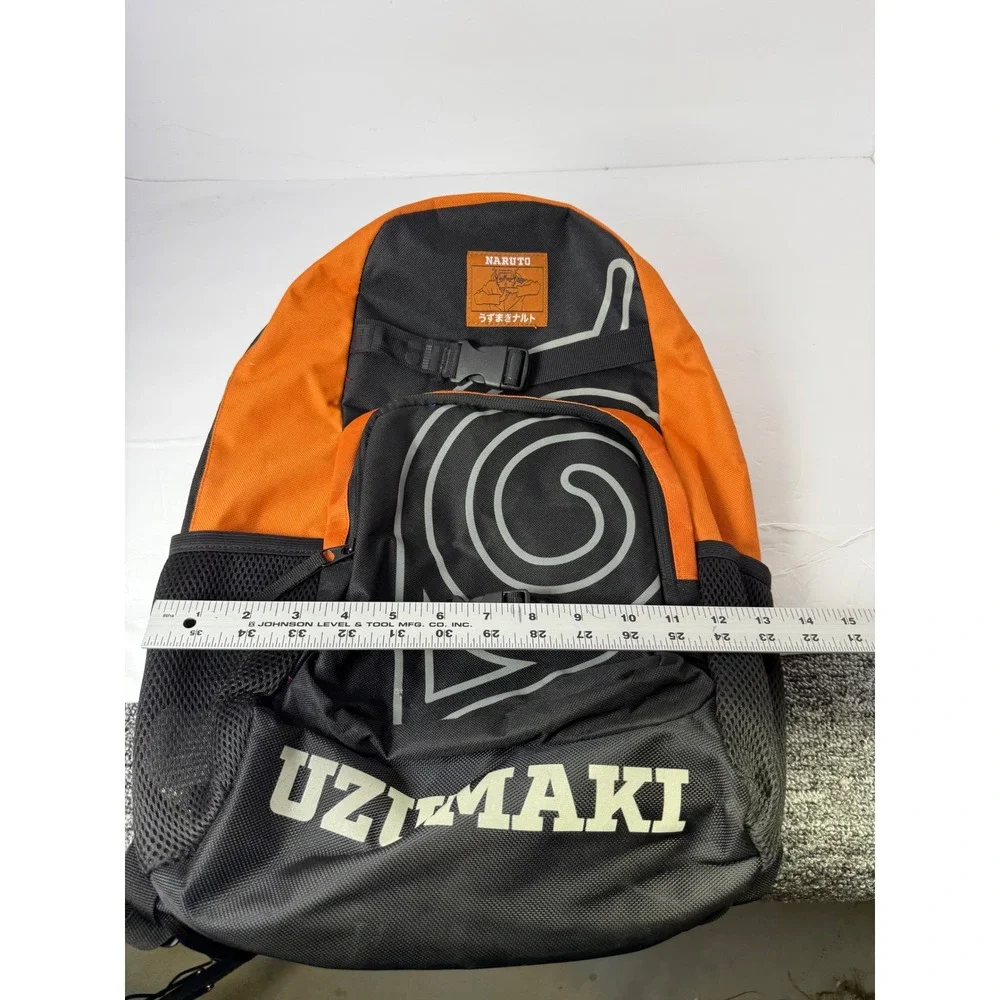 Naruto Shippuden Uzumaki Backpack Black Orange Graphic Anime Viz Media Bag